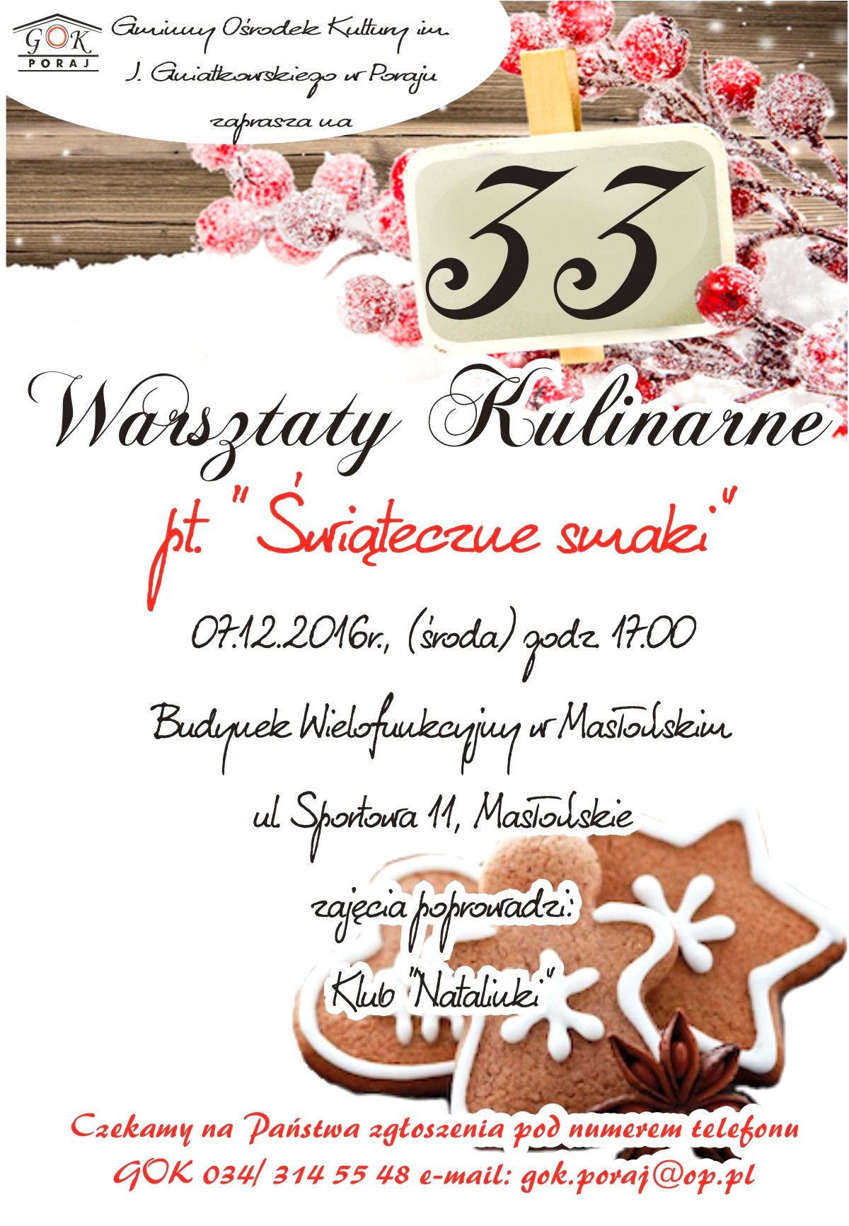 33 WARSZTATY KULINARNE