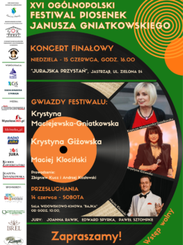 XVI OGÓLNOPOLSKI FESTIWAL PIOSENEK JANUSZA GNIATKOWSKIEGO - PRZESŁUCHANIA